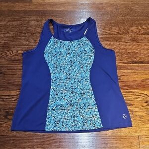 Be Inspired Blue Mosaic Tank Top